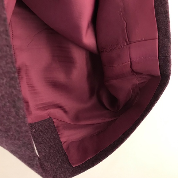 St John | Griffith Gray Lambswool Skirt Purple 8 - Picture 3 of 6